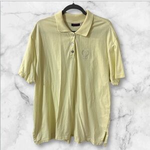 Junonia yellow short sleeve 1/3 button polo shirt collared size 3x